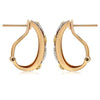 WIDE 1.22CT DIAMOND 18KT TRI COLOR GOLD 3D MULTI LEAF CLIP ON HANGING EARRINGS