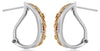 WIDE 1.47CT DIAMOND 18KT TRI COLOR GOLD OPEN FILIGREE CLIP ON HANGING EARRINGS