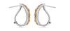 WIDE .86CT WHITE & FANCY YELLOW DIAMOND 18KT TRI COLOR GOLD 3D HANGING EARRINGS