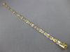 ESTATE 14KT WHITE & YELLOW GOLD 3D OVAL & SQUARE LINK LOVE BRACELET #23327