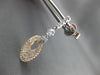 ESTATE 1.39CT DIAMOND 18KT WHITE & ROSE GOLD 3D CIRCULAR PAVE HANGING EARRINGS