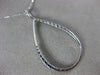 ESTATE .79CT DIAMOND & AAA SAPPHIRE 14KT WHITE GOLD PEAR SHAPE TEAR DROP PENDANT