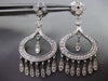 ESTATE LARGE 1.75CT DIAMOND 18K WHITE GOLD ETOILE DREAM CATCHER HANGING EARRING