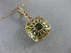 ESTATE LARGE 4.36CT DIAMOND & AAA PERIDOT 14KT ROSE GOLD 3D SQUARE HALO PENDANT