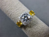 ESTATE 1.64CT DIAMOND & AAA YELLOW SAPPHIRE 14KT WHITE GOLD HALO ENGAGEMENT RING