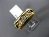 ESTATE WIDE .30CT DIAMOND 14KT WHITE & YELLOW GOLD THREE STONE MEN'S RING #10914
