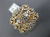 ESTATE LARGE 2.23CT DIAMOND 14KT YELLOW GOLD 3D MULTI ROW INFINITY FUN LOVE RING