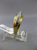 ESTATE .21CT DIAMOND 18KT WHITE & YELLOW GOLD 3D PAVE WAVE X LOVE RING F/G VVS