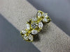 ANTIQUE WIDE .94CT MARQUISE & ROUND DIAMOND 18KT YELLOW GOLD  FLORAL RING #1908