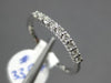 ESTATE .29CT DIAMOND 14KT WHITE GOLD 3D NINE STONE SHARE PRONG ANNIVERSARY RING