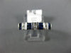 ESTATE .79CT DIAMOND & AAA BAGUETTE SAPPHIRE 14KT WHITE GOLD 3D ANNIVERSARY RING