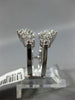 ESTATE WIDE .65CT ROUND DIAMOND 14KT WHITE GOLD 3D V SHAPE CLASSIC INSERT RING