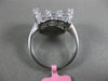 ESTATE WIDE 2.14CT ROUND & BAGUETTE DIAMOND 18K WHITE GOLD 3D MULTI ROW BOW RING