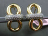 ESTATE LARGE .92CT DIAMOND 14KT TWO TONE GOLD OVAL LOVE KNOT CLIP ON EARRINGS