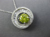 ESTATE LARGE 2.09CT WHITE & YELLOW DIAMOND 14K WHITE GOLD CIRCLE OF LIFE PENDANT