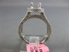 ESTATE .73CT DIAMOND 18KT WHITE GOLD 3D CLASSIC ROUND SEMI MOUNT ENGAGEMENT RING