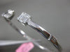ESTATE .68CT DIAMOND 18KT WHITE GOLD SQUARE CLUSTER FLEX ETOILE BANGLE BRACELET