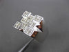 ESTATE LARGE 1.50CT PRINCESS CUT DIAMOND 14KT WHITE GOLD 3D INVISIBLE MENS RING