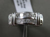 ESTATE WIDE 1CT PRINCESS CUT DIAMOND 14KT WHITE GOLD SEMI DOME ANNIVERSARY RING