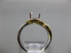 ESTATE .15CT DIAMOND 14K YELLOW GOLD 4 PRONG INFINITY SEMI MOUNT ENGAGEMENT RING