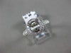 ESTATE .44CT DIAMOND 14KT WHITE GOLD 3D CLASSIC HALO SEMI MOUNT ENGAGEMENT RING