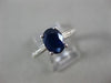 ESTATE 1.85CT DIAMOND & AAA SAPPHIRE 14KT WHITE GOLD 3D ENGAGEMENT RING #26276