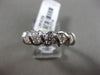 ESTATE WIDE 1CT DIAMOND 14KT WHITE GOLD 3D 5 STONE CHANNEL WAVE ANNIVERSARY RING