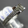ESTATE .89CT DIAMOND PLATINUM 3D CLASSIC FILIGREE SEMI MOUNT ENGAGEMENT RING