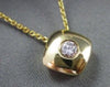 ESTATE .25CT DIAMOND SOLITAIRE 14KT YELLOW GOLD SQUARE PENDANT W/ CHAIN #21964