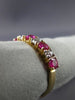 ESTATE .90CT DIAMOND & AAA RUBY 14KT YELLOW GOLD WEDDING ANNIVERSARY RING #17746