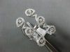ESTATE LARGE .92CT DIAMOND 18KT WHITE GOLD 3D MULTI PEAR SHAPED ZIG ZAG FUN RING