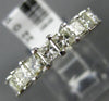 ESTATE 3.31CT DIAMOND 14KT WHITE GOLD PRINCESS ETERNITY WEDDING ANNIVERSARY RING