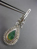 ANTIQUE LARGE 15.20CT OLD MINE DIAMOND & EMERALD 14K TWO TONE GOLD HALO EARRINGS
