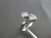 ANTIQUE WIDE .60CT DIAMOND 14KT WHITE GOLD DOUBLE HEADED FUN RING STUNNING 17259