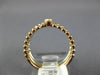 ESTATE WIDE .11CT ROUND CUT DIAMOND 18K TRI COLOR GOLD BEADED STACKABLE FUN RING