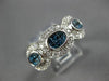 ESTATE WIDE 1.5CT WHITE & BLUE DIAMOND 14K WHITE GOLD INVISIBLE ANNIVERSARY RING