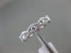 ESTATE .86CT DIAMOND 18KT WHITE GOLD 3D 9 STONE 3/4TH ETERNITY ANNIVERSARY RING