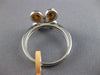 ESTATE WIDE 1.52CT MULTI COLOR DIAMOND 14KT 2 TONE GOLD CLOVER FLOWER LOVE RING