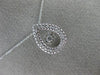 ESTATE .12CT DIAMOND 14K WHITE GOLD 3D CLUSTER TEAR DROP DANCING DIAMOND PENDANT