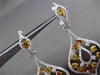 ESTATE LARGE 4.64CTW FANCY COLOR DIAMOND 18KT TWO TONE GOLD FILIGREE EARRINGS