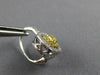 1.0CT WHITE & FANCY YELLOW DIAMOND 14KT 2 TONE GOLD SQUARE LEVER BACK EARRINGS