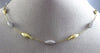ESTATE 1.35CT DIAMOND 14K WHITE & YELLOW GOLD MATTE SHINNY BY THE YARD NECKLACE