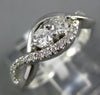 ESTATE .40CT DIAMOND 14KT WHITE GOLD CLASSIC INFINITY 2 STONE SEMI ETERNITY RING