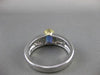 ESTATE 1.72CT DIAMOND & AAA SAPPHIRE 14KT TWO TONE GOLD 3D ENGAGEMENT RING #3379