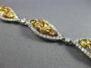 ESTATE 7.18CT FANCY INTENSE MULTI COLOR DIAMOND 18KT GOLD WAVE TENNIS BRACELET