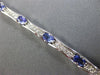 ESTATE 4.29CT DIAMOND & AAA TANZANITE 14KT WHITE GOLD 3D BAMBOO TENNIS BRACELET