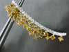 ESTATE 3.58CT WHITE & INTENSE YELLOW DIAMOND 18KT 2 TONE GOLD ELONGATED EARRINGS