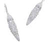 LARGE 3.10CT DIAMOND 14KT WHITE GOLD OPEN FILIGREE ELONGATED HANGING EARRINGS