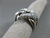 ESTATE LARGE 1.25CT ROUND DIAMOND 18KT WHITE GOLD 3D OPEN HEART PAVE LOVE RING