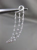 ESTATE LARGE .25CT DIAMOND 18KT WHITE GOLD 3D 3 ROW 23-STONE ELONGATED PENDANT